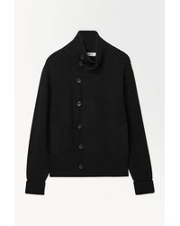COS - The Funnel-neck Knitted Wool Jacket - Lyst