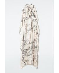 COS - Asymmetric Chain-print Midi Dress - Lyst