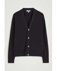 COS - Knitted Silk V-Neck Cardigan - Lyst