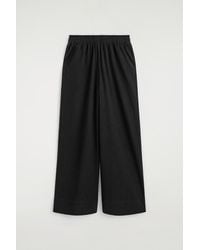 COS - Crinkled-Jersey Wide-Leg Pants - Lyst