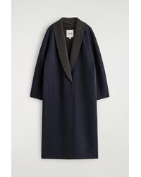COS - Double-Faced Wool Shawl-Collar Coat - Lyst