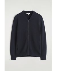 COS Contrast-stripe Knitted Track Jacket in Blue for Men | Lyst