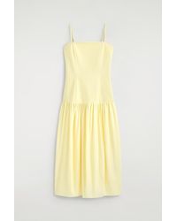 COS - Sculpted Dropped-Waist Midi Dress - Lyst
