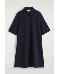 COS - Jersey Polo Mini Dress - Lyst
