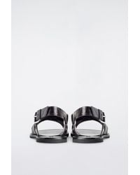 COS - Woven Leather Sandals - Lyst