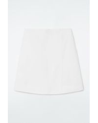 COS - Front-pleat Mini Skirt - Lyst