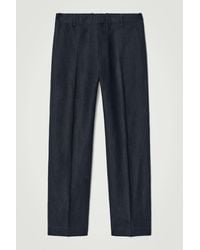 COS - Elasticated Linen Straight-leg Pants - Lyst