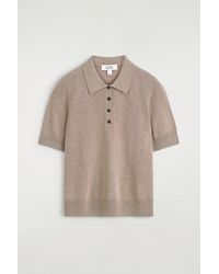 COS - Shrunken Wool-Blend Polo Shirt - Lyst