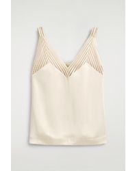 COS - Open-Stitch Satin Cami Top - Lyst