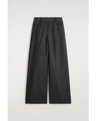 COS - Regular Wool-Blend Wide-Leg Trousers - Lyst
