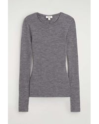 COS - Slim Merino Wool Top - Lyst