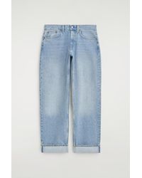 COS - Folde Curved-Leg Turn-Up Jeans - Lyst