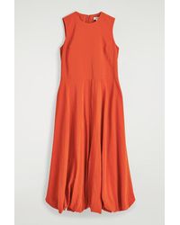COS - Sleeveless Bubble-Hem Midi Dress - Lyst