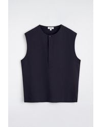 COS - Cotton Henley Tank Top - Lyst