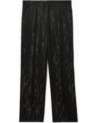 COS - Zebra-jacquard Tailored Pants - Lyst