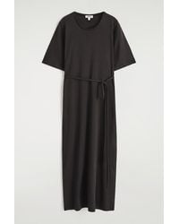 COS - Belted Midi T-Shirt Dress - Lyst