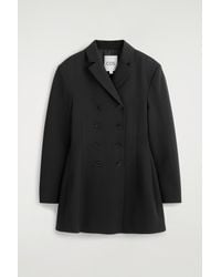 COS - Double-Breasted Peplum Blazer - Lyst
