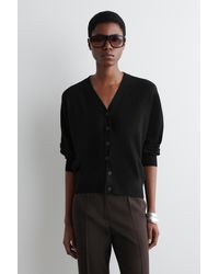 COS - Strickjacke Aus Merinowolle Mit Fledermausärmeln - Lyst