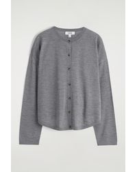 COS - Circle-Cut Merino Wool Cardigan - Lyst