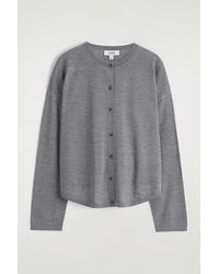 COS - Circle-Cut Merino Wool Cardigan - Lyst