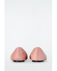 COS - Pony Hair-Effect Leather Ballet Flats - Lyst