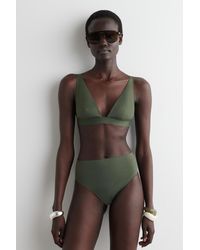 COS - Bikinioberteil Aus Scuba - Lyst