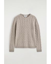 COS - Cable-Knit Cashmere Sweater - Lyst