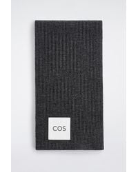 COS - Ribbed Wool Scarf - Lyst