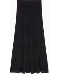 COS - Sparkly Ribbed-knit Maxi Skirt - Lyst