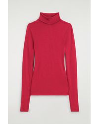 COS - Merino Wool High-Neck Top - Lyst