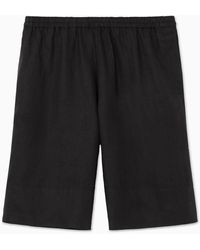 COS - Elasticated Linen Shorts - Lyst