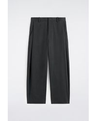 COS - Pleated Cotton Relaxed-Fit Wide-Leg Trousers - Lyst