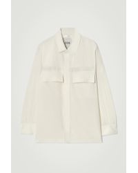 COS - Linen-Blend Utility Overshirt - Lyst