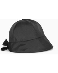 COS Tie-back Nylon Bucket Hat - Black