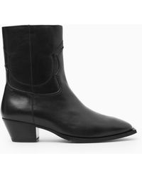 COS - Point-toe Leather Western Boots - Lyst