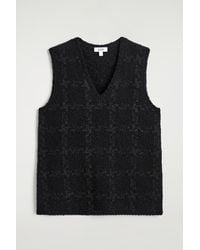 COS - Sparkly Bouclé-Knit Vest - Lyst