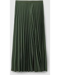 COS Pleated Midi Skirt - Green