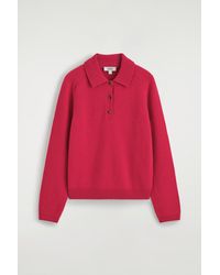 COS - Merino Wool Polo Shirt - Lyst