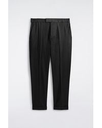 COS - Linen-Cotton Slim-Fit Straight-Leg Trousers - Lyst