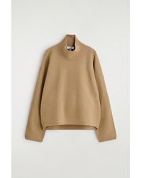 COS - Boiled-Wool Funnel-Neck Jumper - Lyst