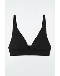 COS - Ribbed High-apex Bikini Top - Lyst