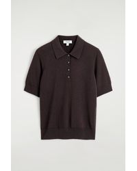 COS - Shrunken Wool-Blend Polo Shirt - Lyst