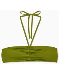 COS - Halterneck Bandeau Bikini Top - Lyst