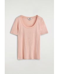 COS - Slim Silk T-Shirt - Lyst