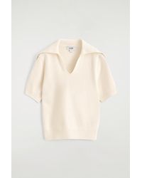 COS - Sailor-Collar Knitted Top - Lyst