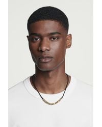 COS - Kordelkette Aus Leder Mit Perlen - Lyst