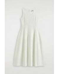 COS - Sculpted Cotton Midi Dress - Lyst