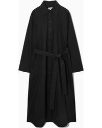 COS - Belted Midi Shirt Dress (petite) - Lyst