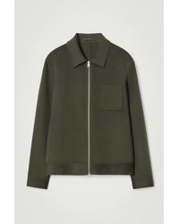 COS - Harrington-Wolljacke Aus Doubleface-Material - Lyst
