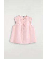 COS - Pleated Sleeveless Top - Lyst